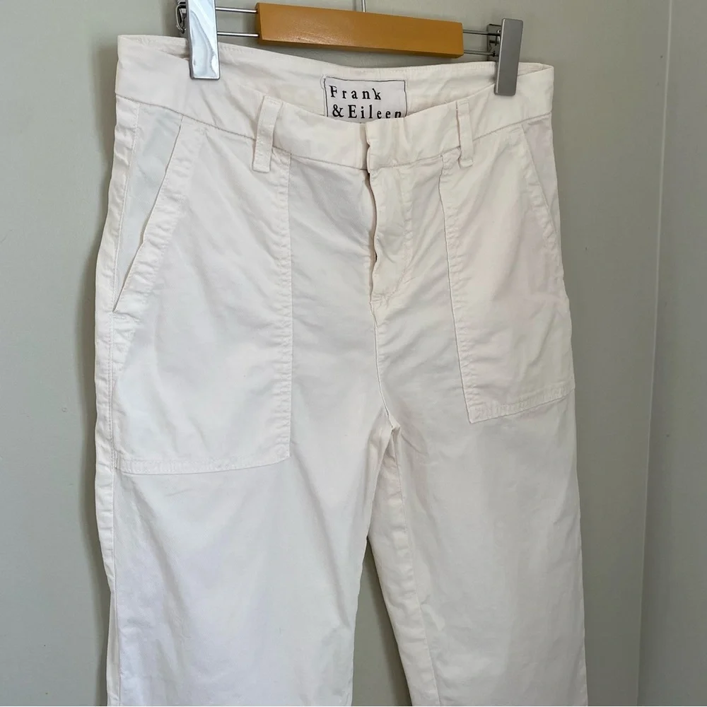 Frank and Eileen Blackstone Utility Pant White Size 6 Cottagecore Coastal Boho - Picture 5 of 13